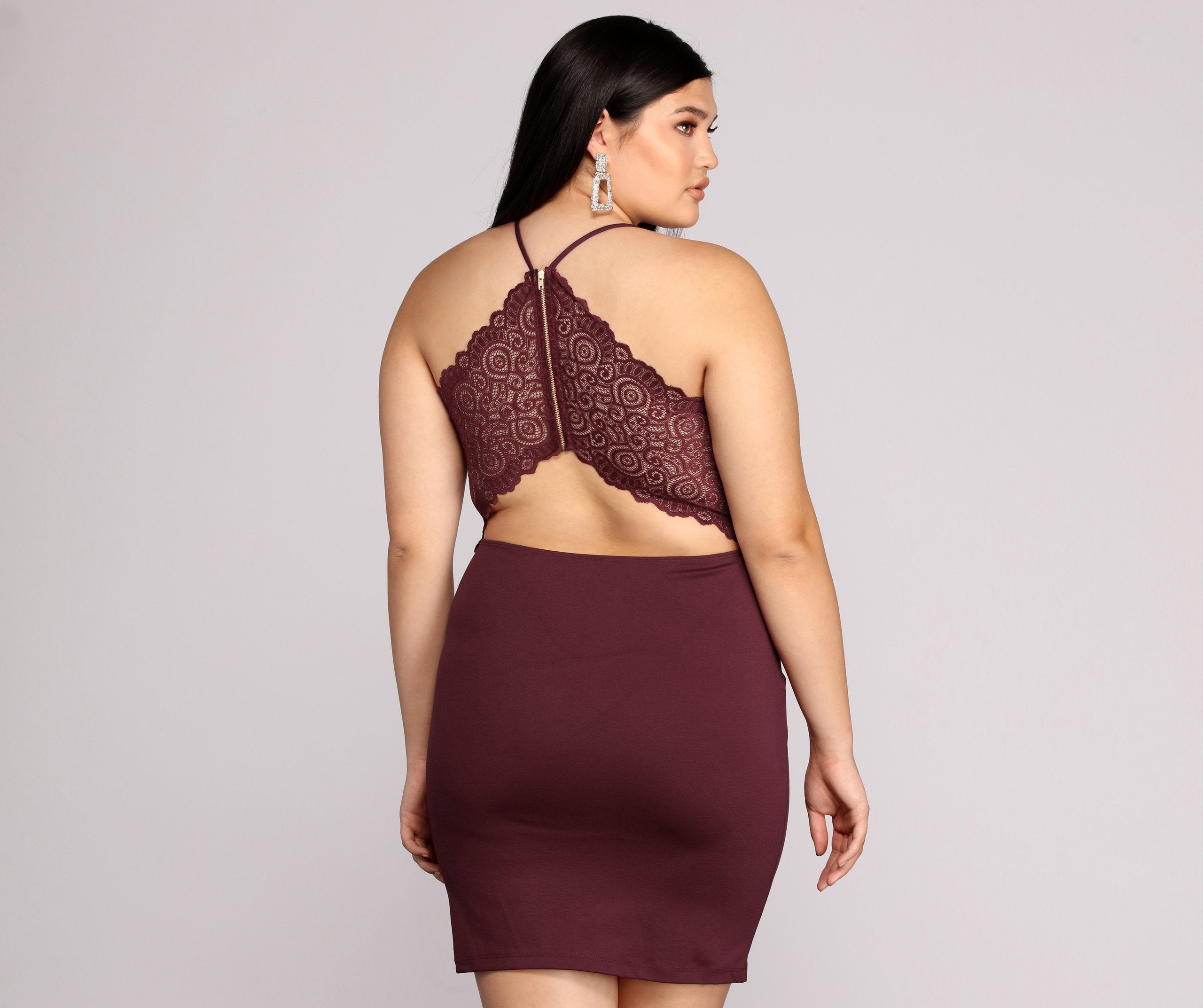 Plus Midnight Dreams Bodycon Dress - Fashionpara