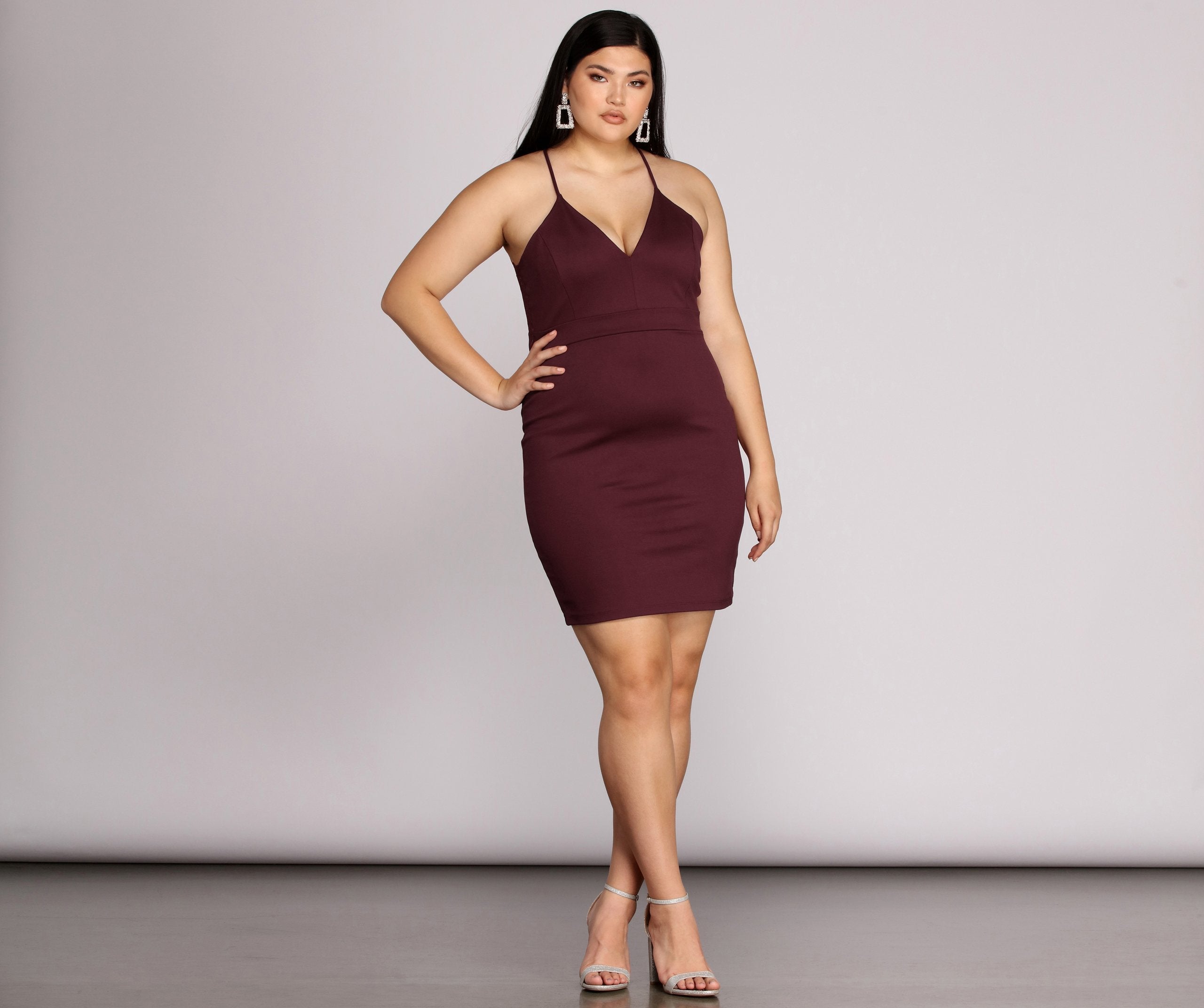 Plus Midnight Dreams Bodycon Dress - Fashionpara