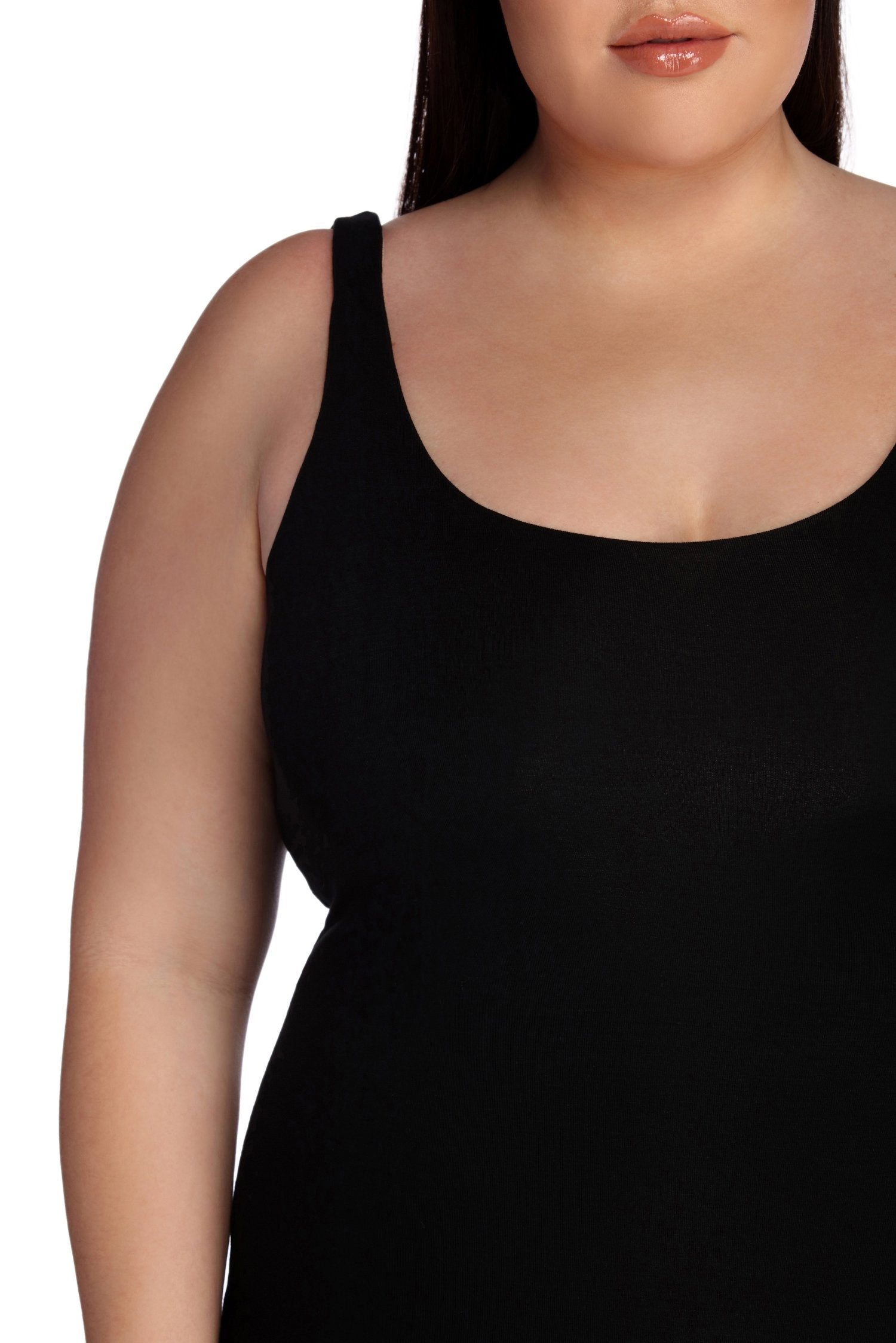 Plus Basic Essentials Midi Dress - Fashionpara