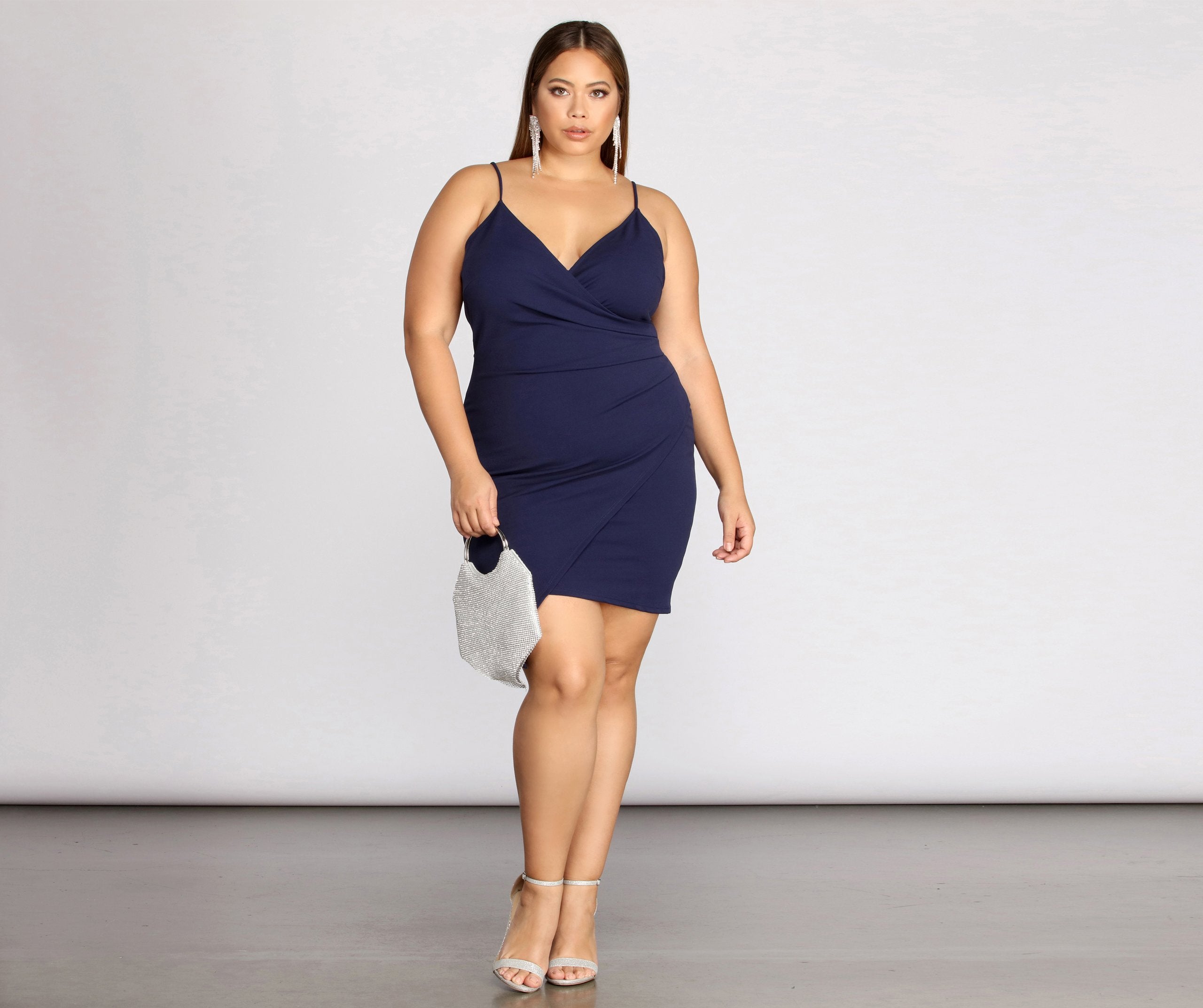 Plus Strappy & Stunning Mini Dress - Fashionpara