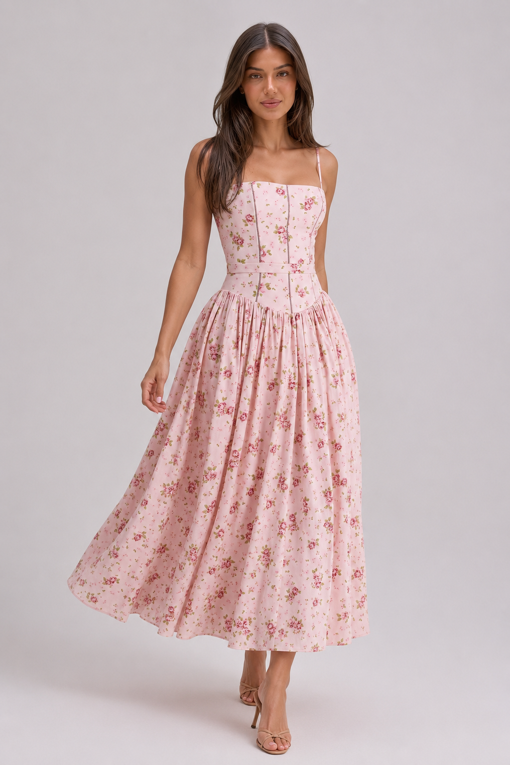 Chiffon High Neck Bubble Hem Tiered Mini Dress
