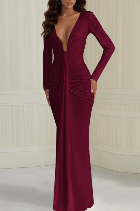 U-Neck Bodycon Party Dress