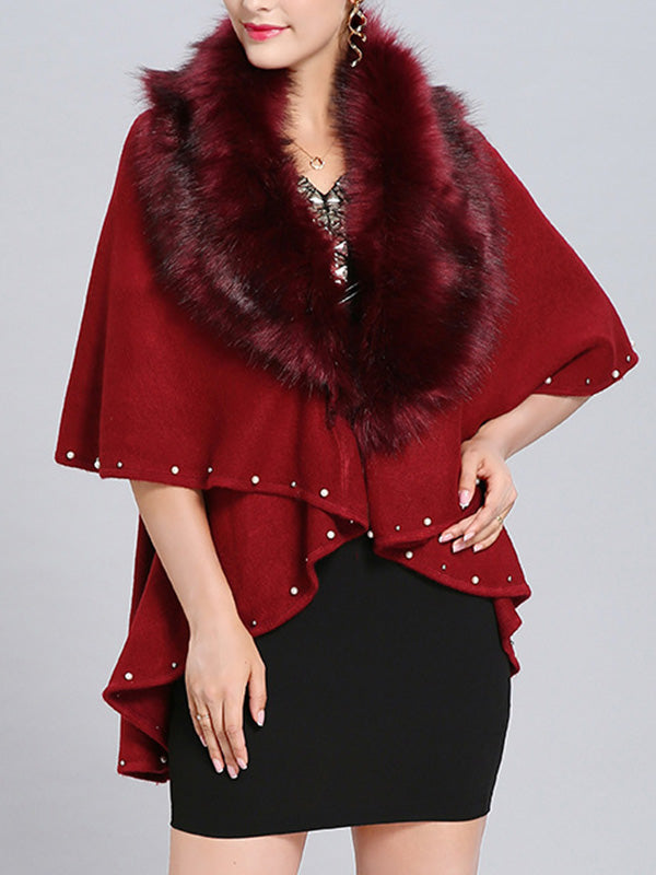Malona Tail Neck Peplum Poncho Plus Size Cape Cardigan 14
