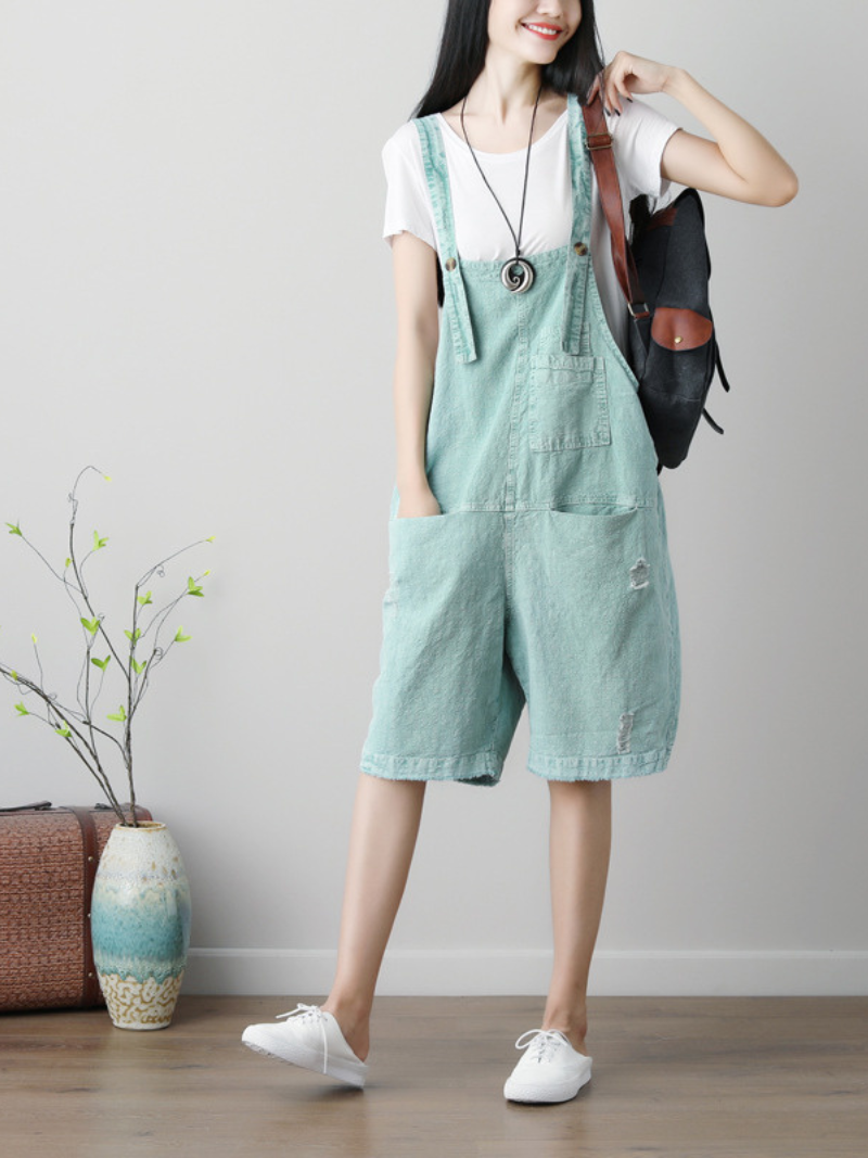 Wrangler Denim Stylish Short Dungarees - Fashionpara