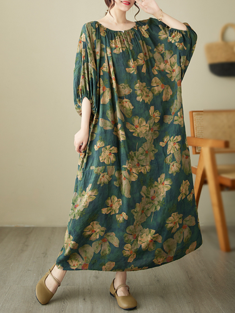 Be With You Ever Printed A-Line Dress - Fashionpara