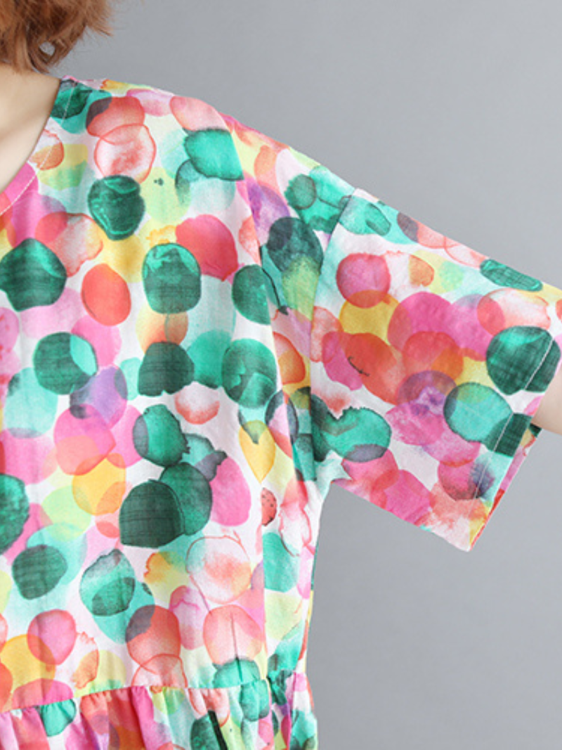 Love is Here Large Size Dots Pattern Tops - Fashionpara