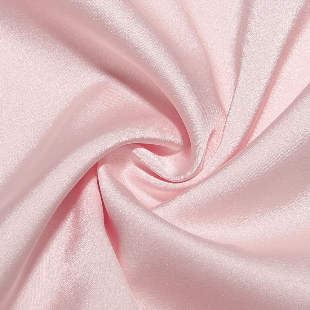 Satin Strapless Sweetheart Ruched Draped-Hem Mini Dress 17