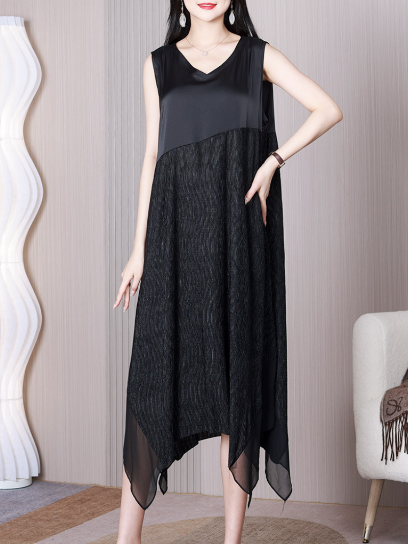 Love Yourself V-neck A-line Dress - Fashionpara