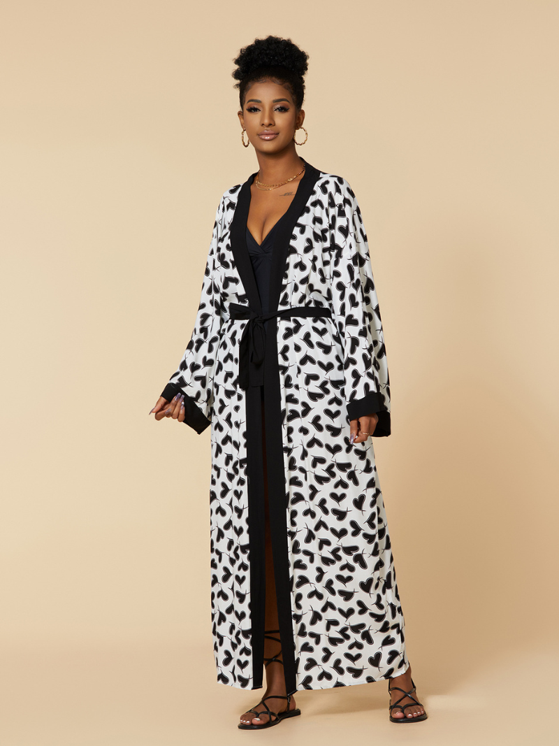 Music Of Love Rayon Long Kimono Jacket 8