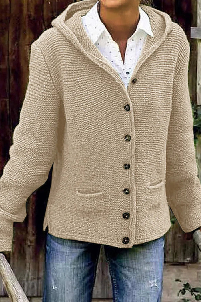 Fashion Street Solid Hooded Collar Sweaters(5 Colors) - Fashionpara