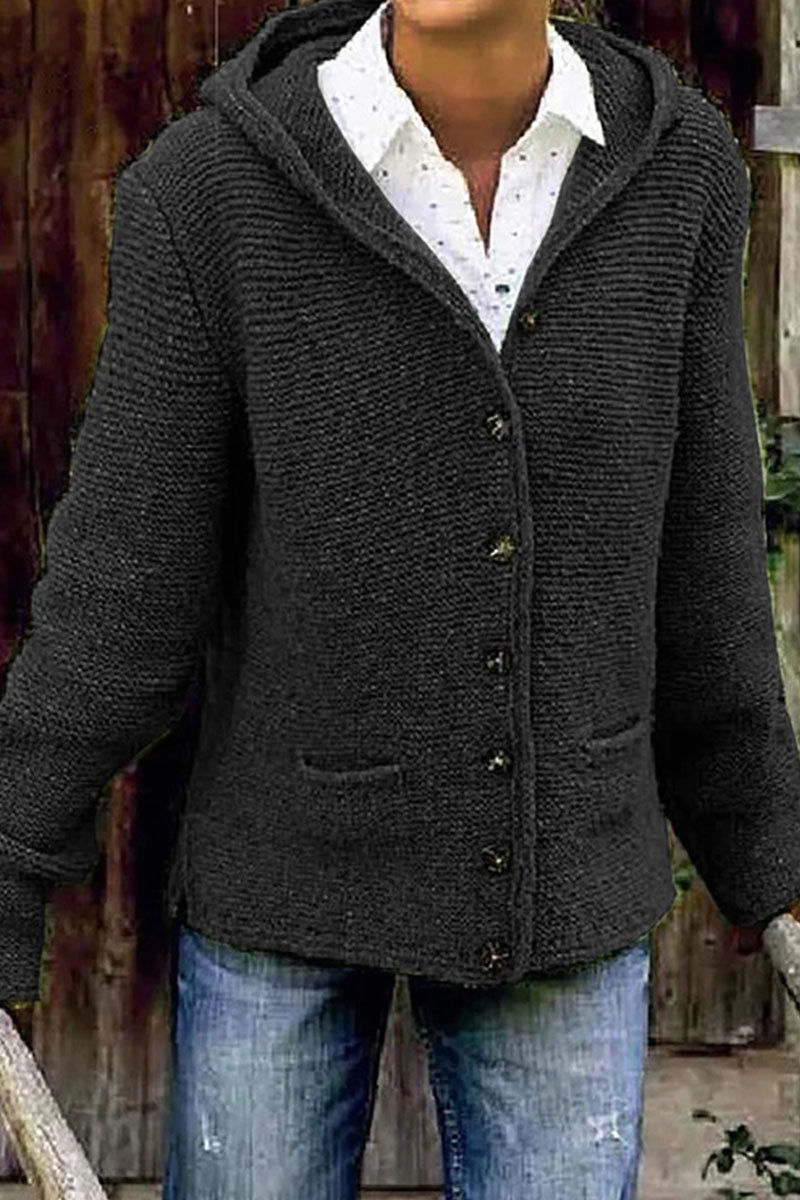 Fashion Street Solid Hooded Collar Sweaters(5 Colors) - Fashionpara