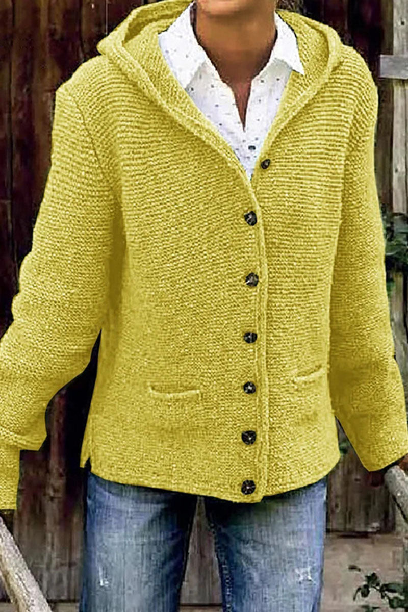 Fashion Street Solid Hooded Collar Sweaters(5 Colors) - Fashionpara