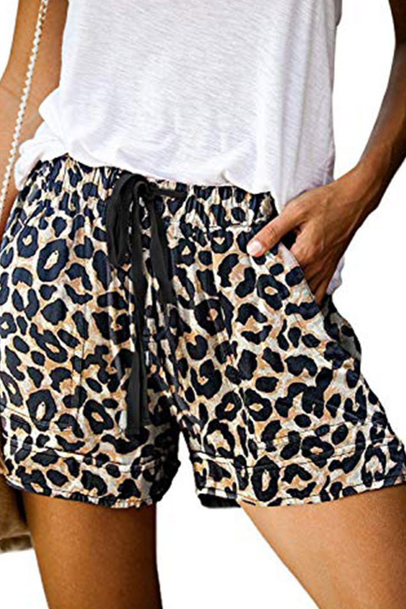 Casual Print Split Joint Straight Mid Waist Straight Full Print Bottoms