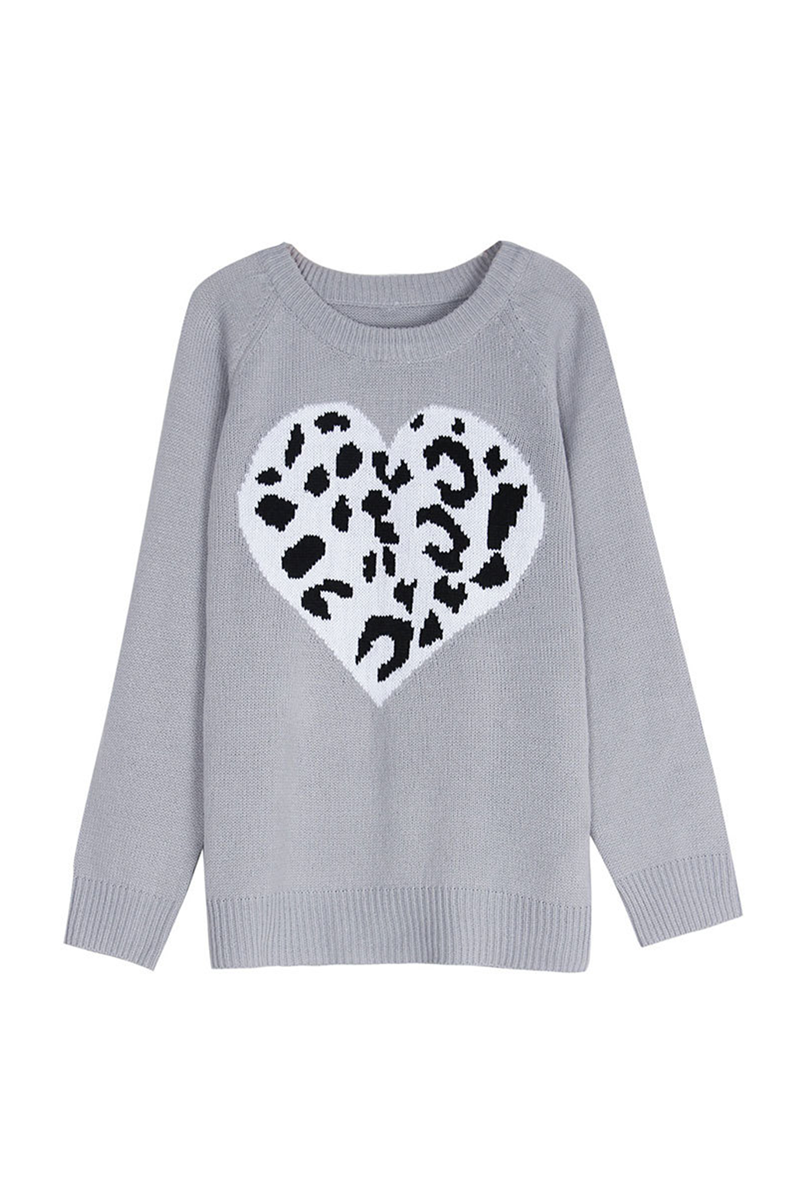 Florcoo Stylish Patchwork O Neck Casual Sweater Tops