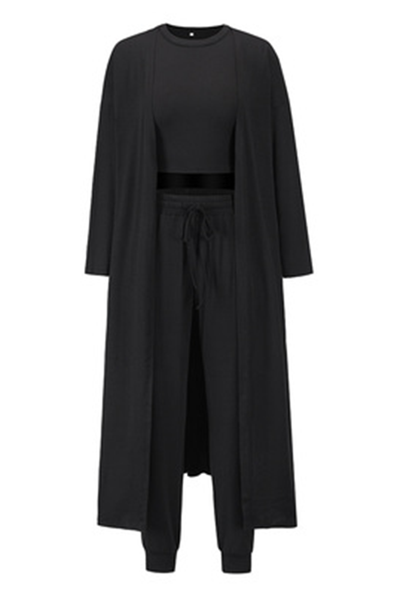 Casual Solid Patchwork O Neck Long Sleeve Three Pieces(4 Colors) - Fashionpara