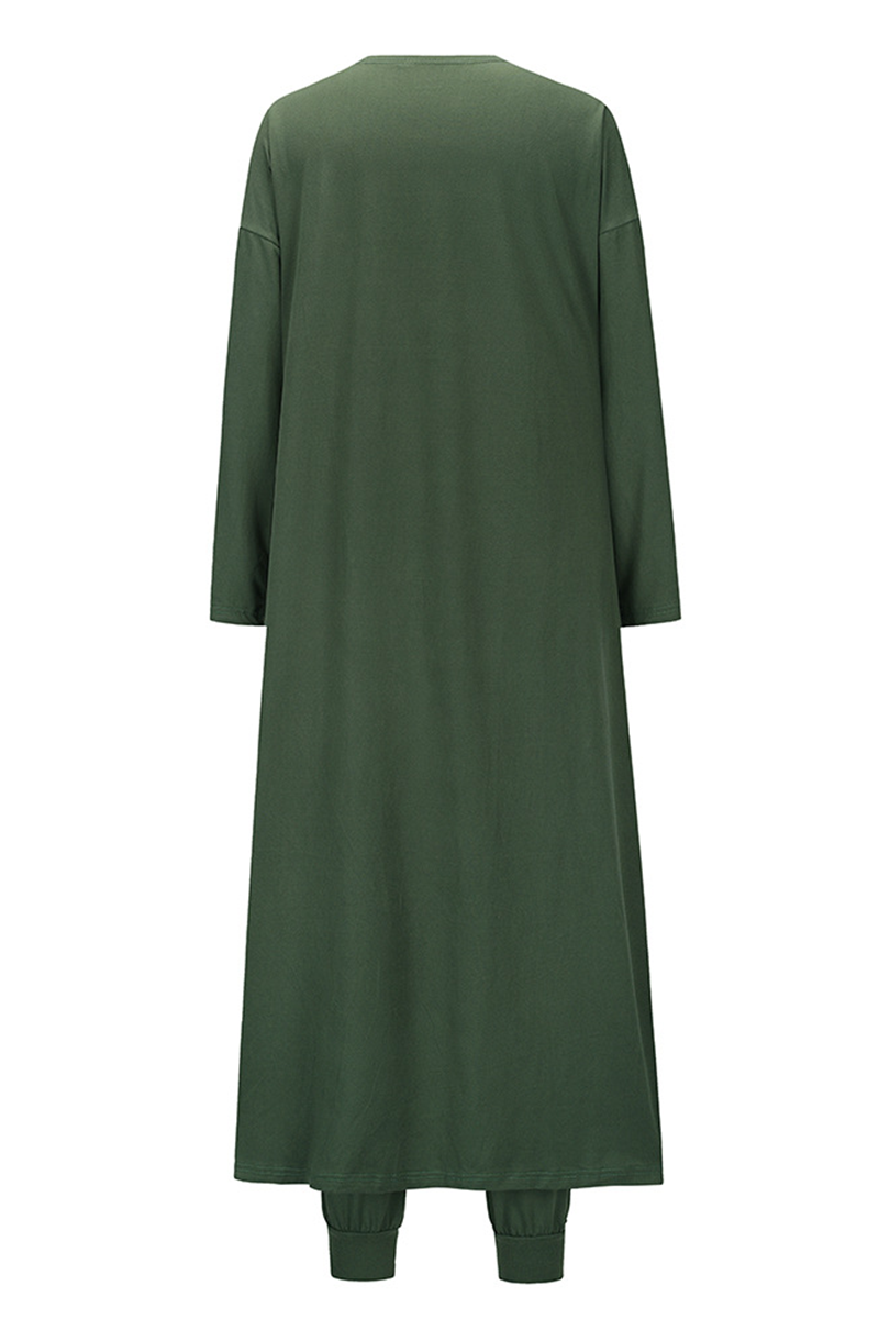 Casual Solid Patchwork O Neck Long Sleeve Three Pieces(4 Colors) - Fashionpara