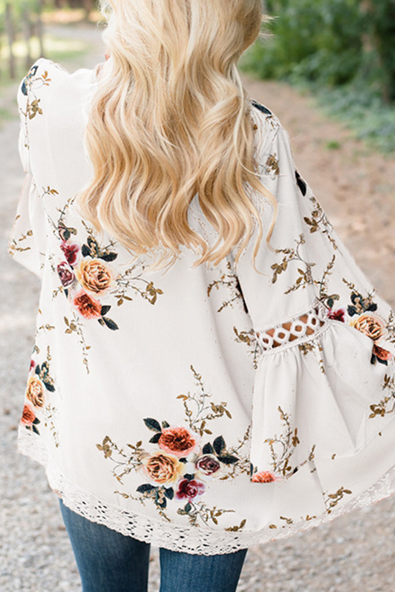 Casual Print Patchwork Tops - Fashionpara