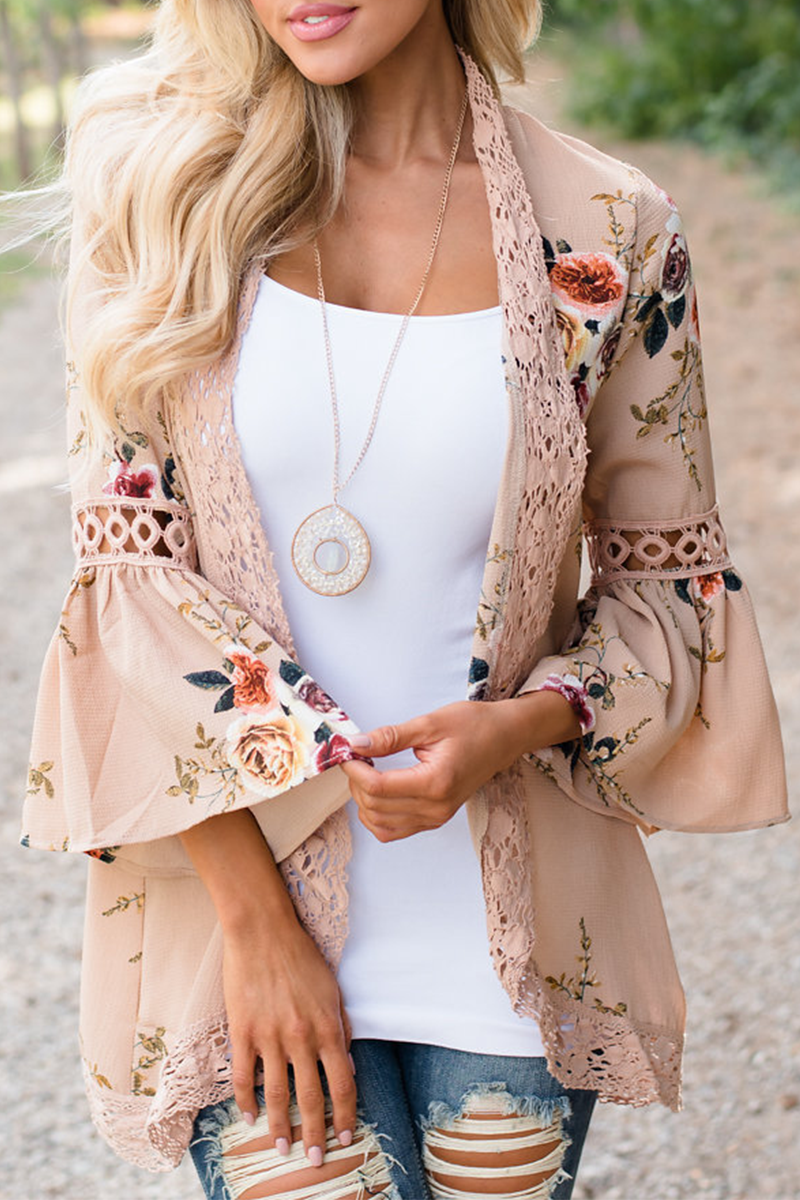 Casual Print Patchwork Tops - Fashionpara
