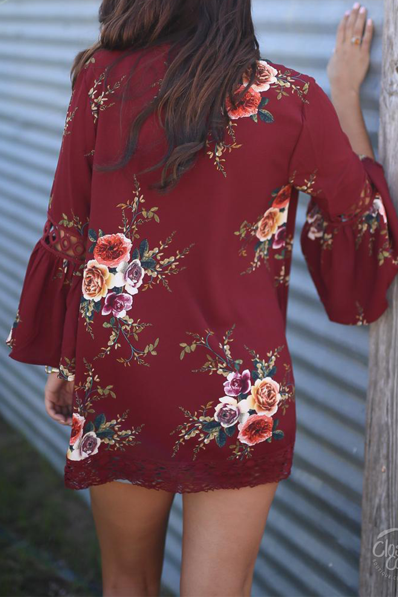 Casual Print Patchwork Tops - Fashionpara
