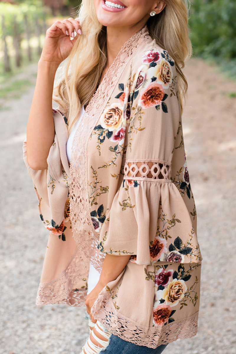 Casual Print Patchwork Tops - Fashionpara
