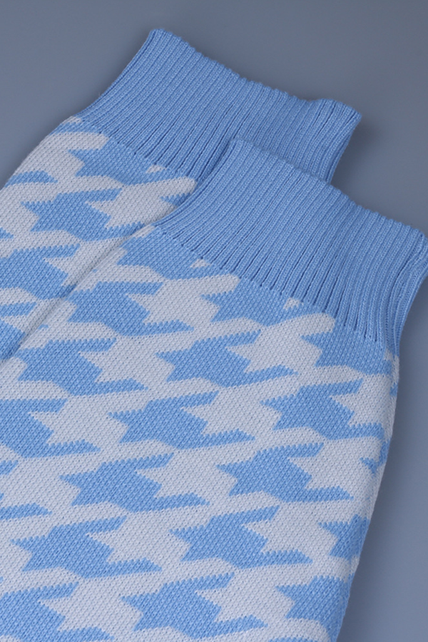 Flornana Geometric Contrast O Neck Sweater in Three Colors
