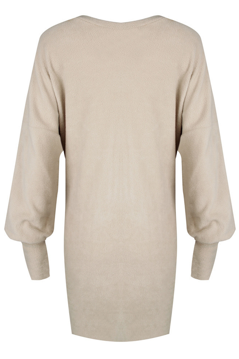 Casual Solid Patchwork Pocket O Neck Dresses(5 Colors) - Fashionpara