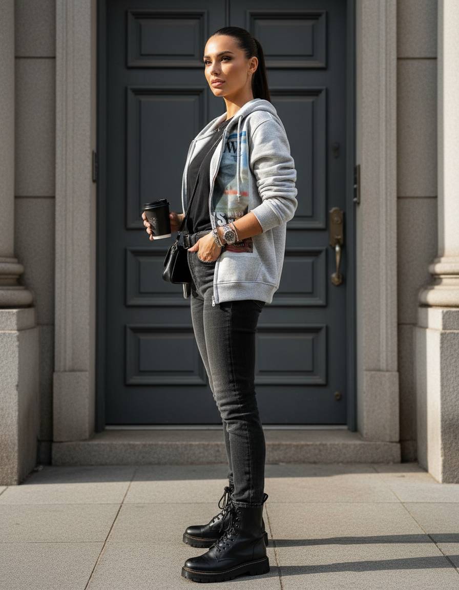 Dark Character Pictorial Zip Hoodie - Fashionpara