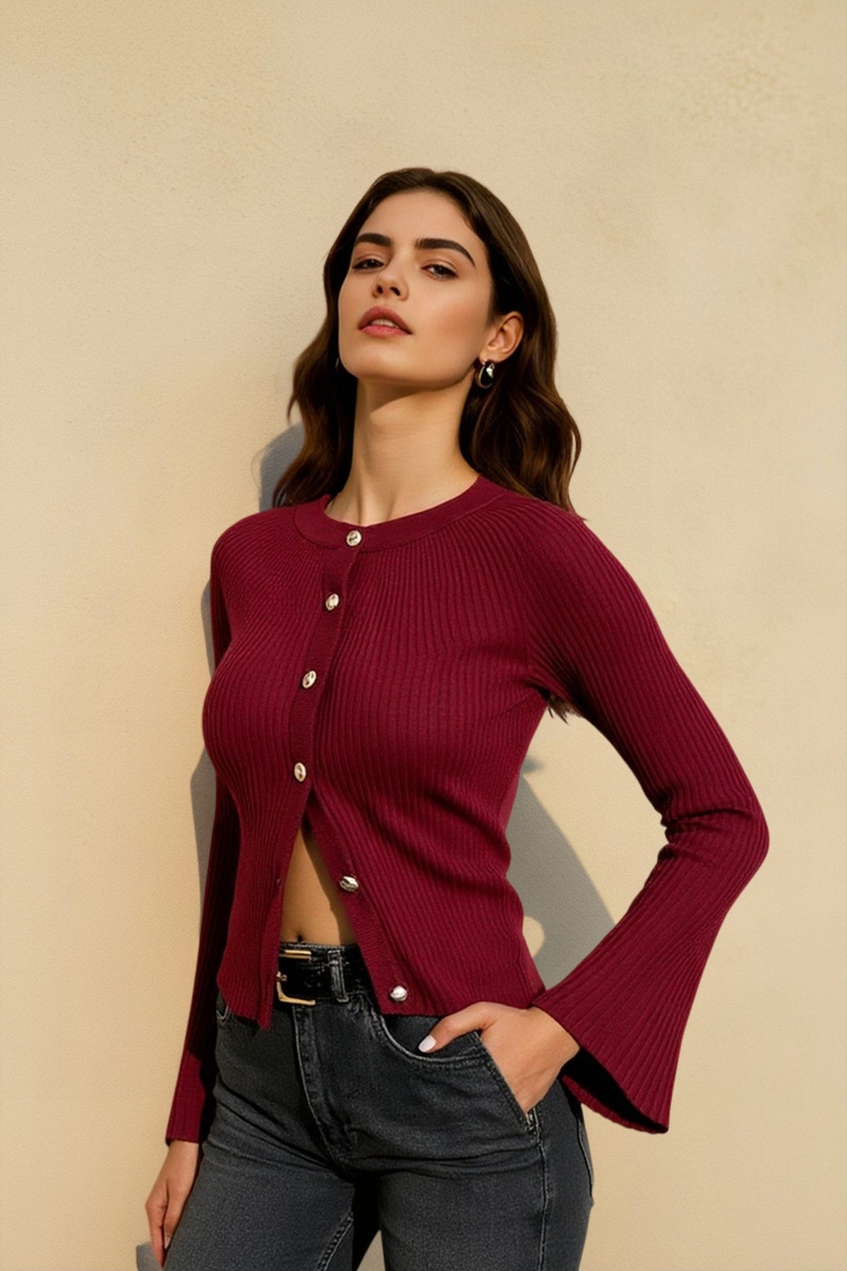 Ribbed Knit Cardigan