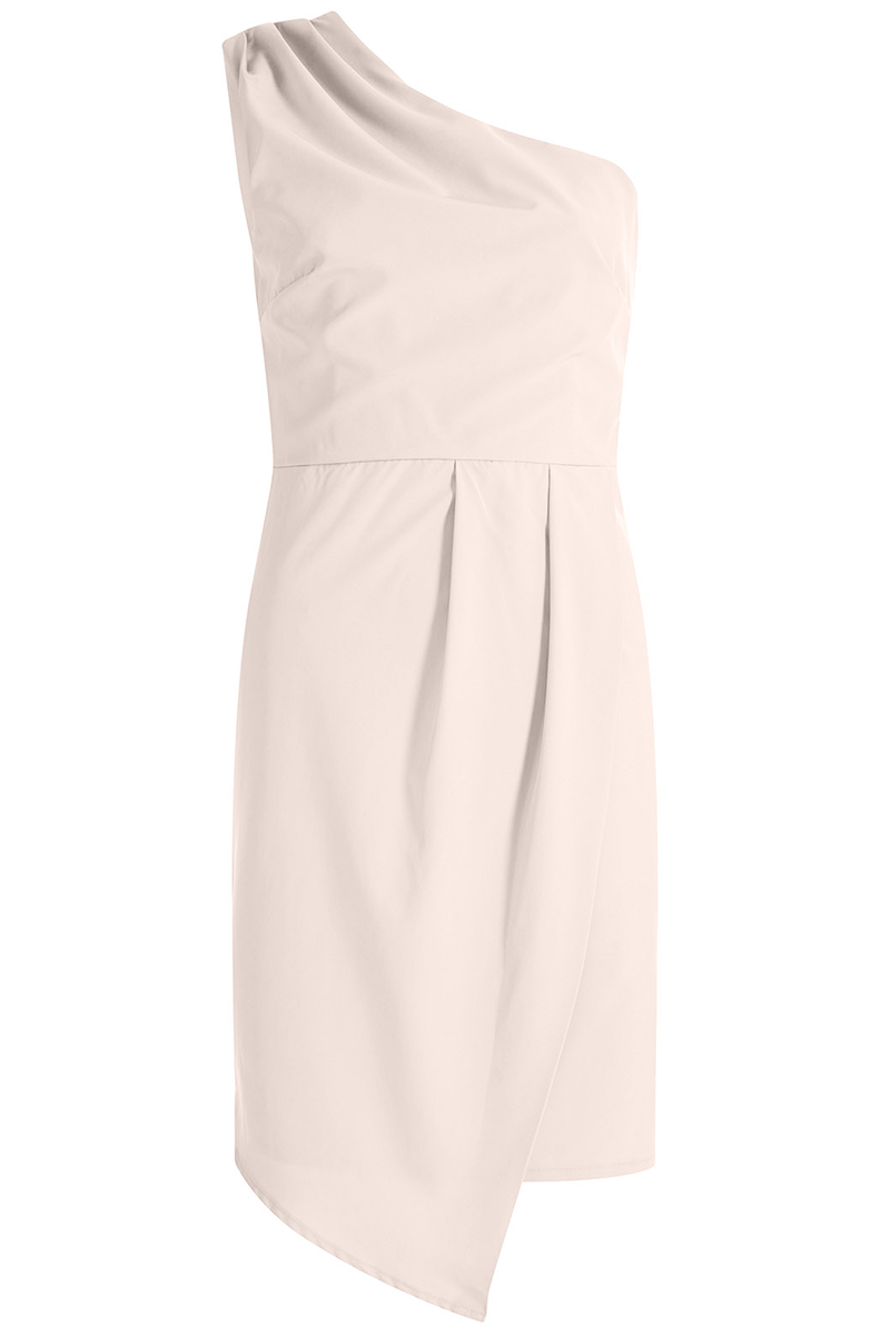 Casual Solid Patchwork One Shoulder Irregular Dress Dresses(5 Colors) - Fashionpara