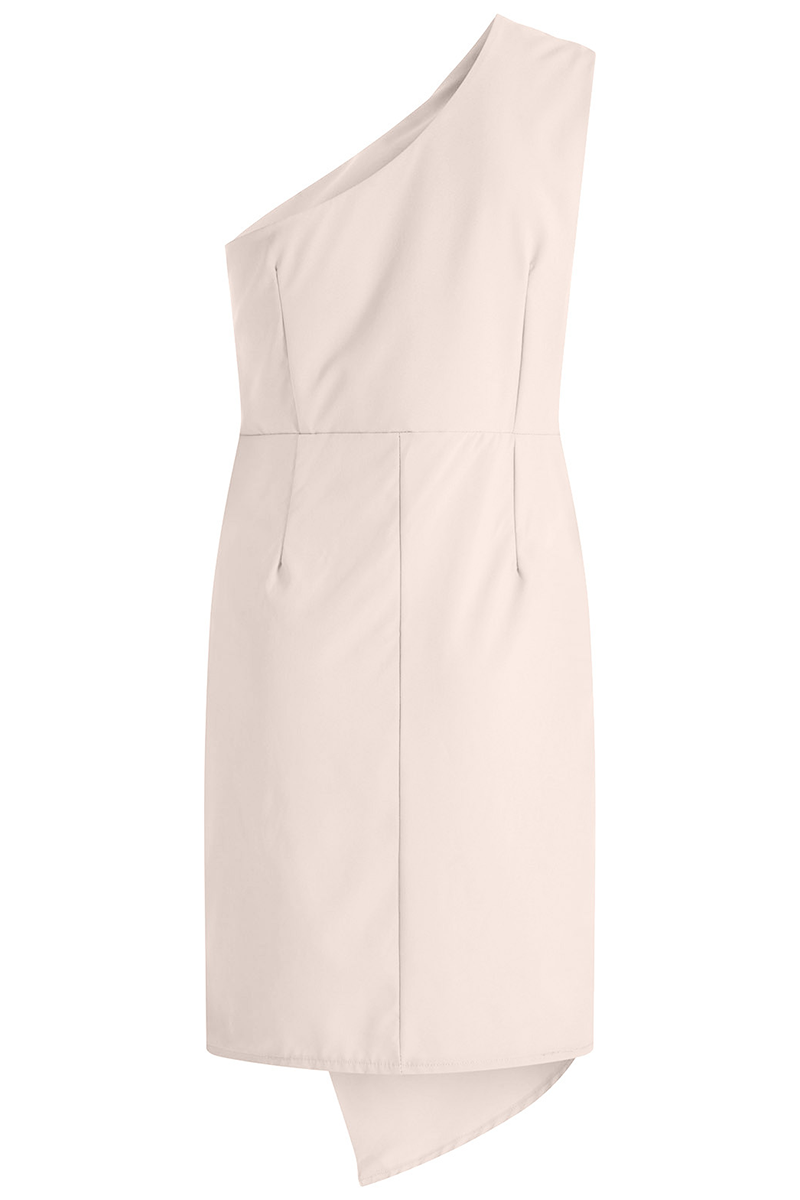 Casual Solid Patchwork One Shoulder Irregular Dress Dresses(5 Colors) - Fashionpara