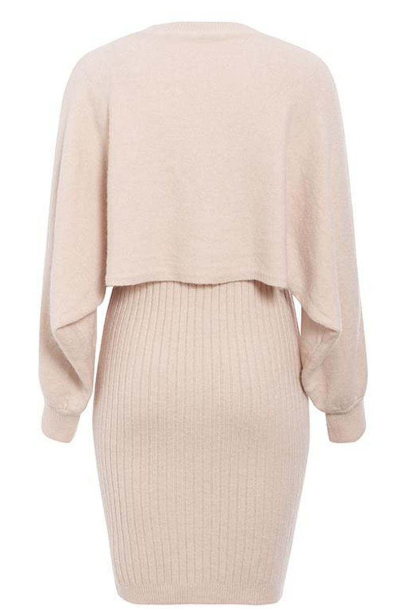 Casual Solid Patchwork O Neck Long Sleeve Two Pieces(3 colors) - Fashionpara