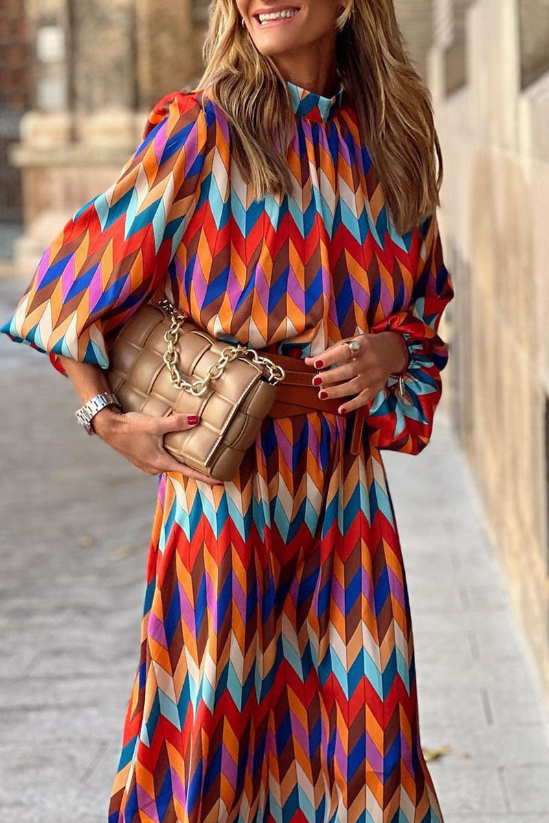 Casual Plaid Print Patchwork Half A Turtleneck Dresses(Without Belt)(4 Colors) Fashionpara