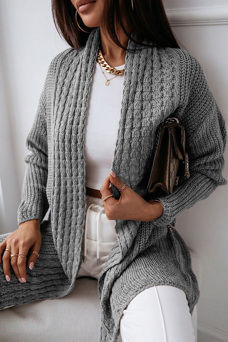 Stylish Solid Patchwork Cardigan for Effortless Fashion