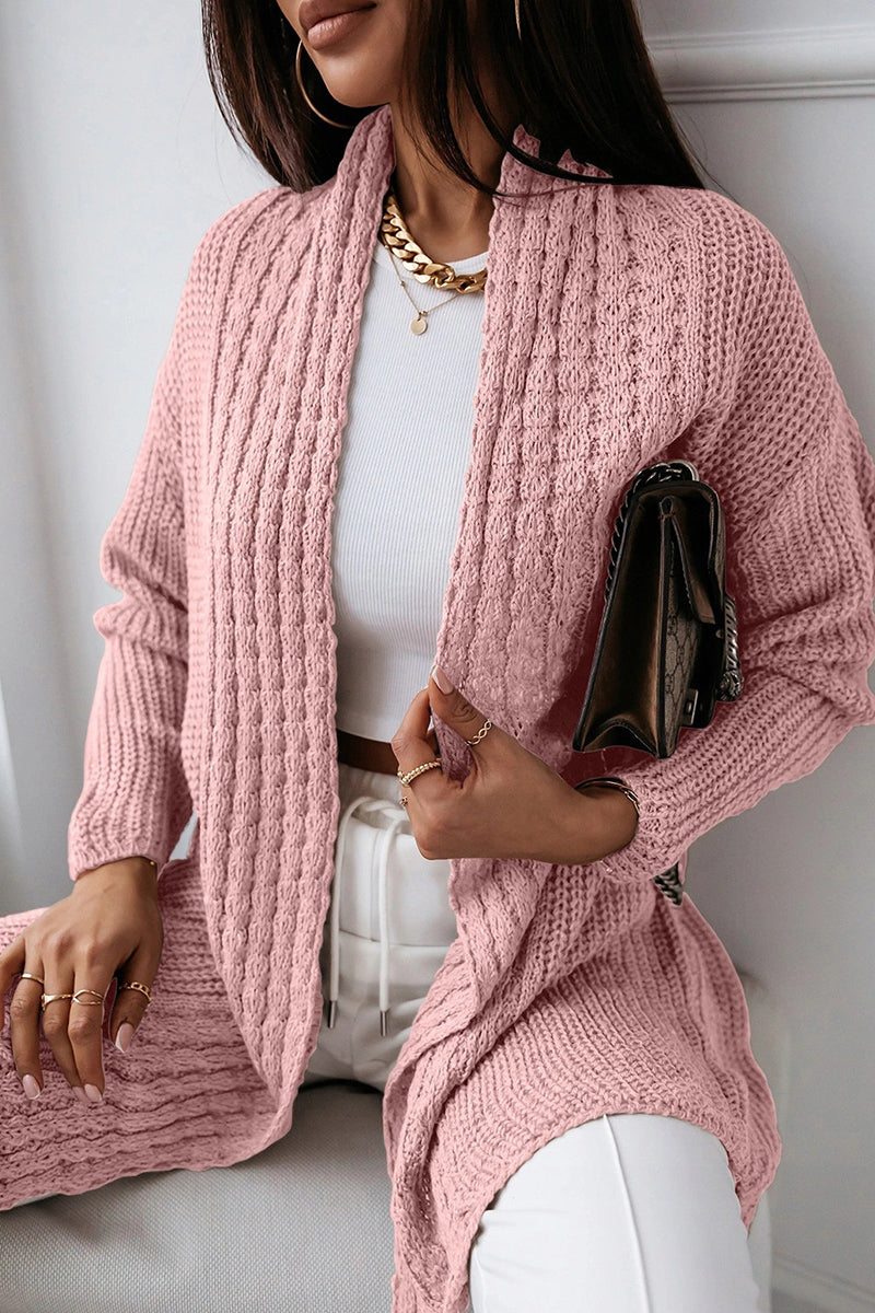 Stylish Solid Patchwork Cardigan for Effortless Fashion