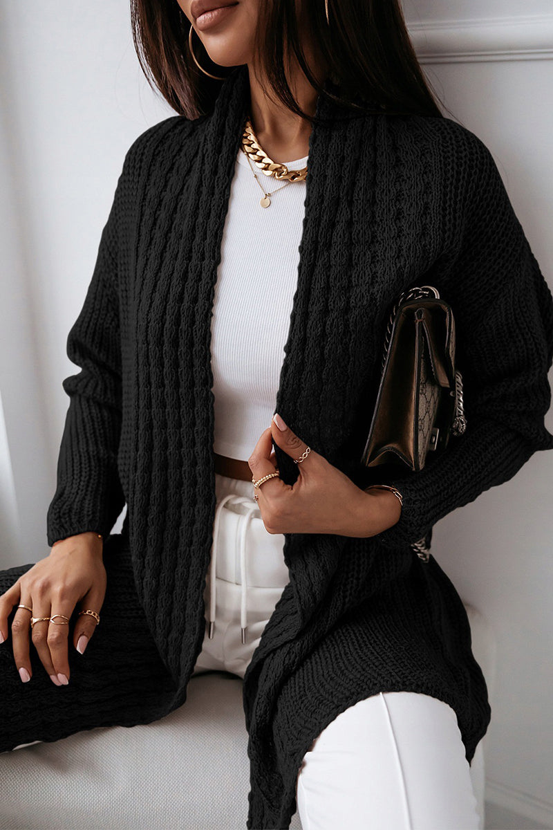 Stylish Solid Patchwork Cardigan for Effortless Fashion