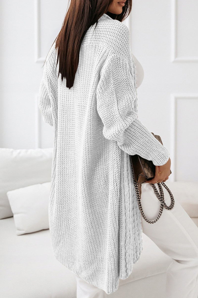 Stylish Solid Patchwork Cardigan for Effortless Fashion