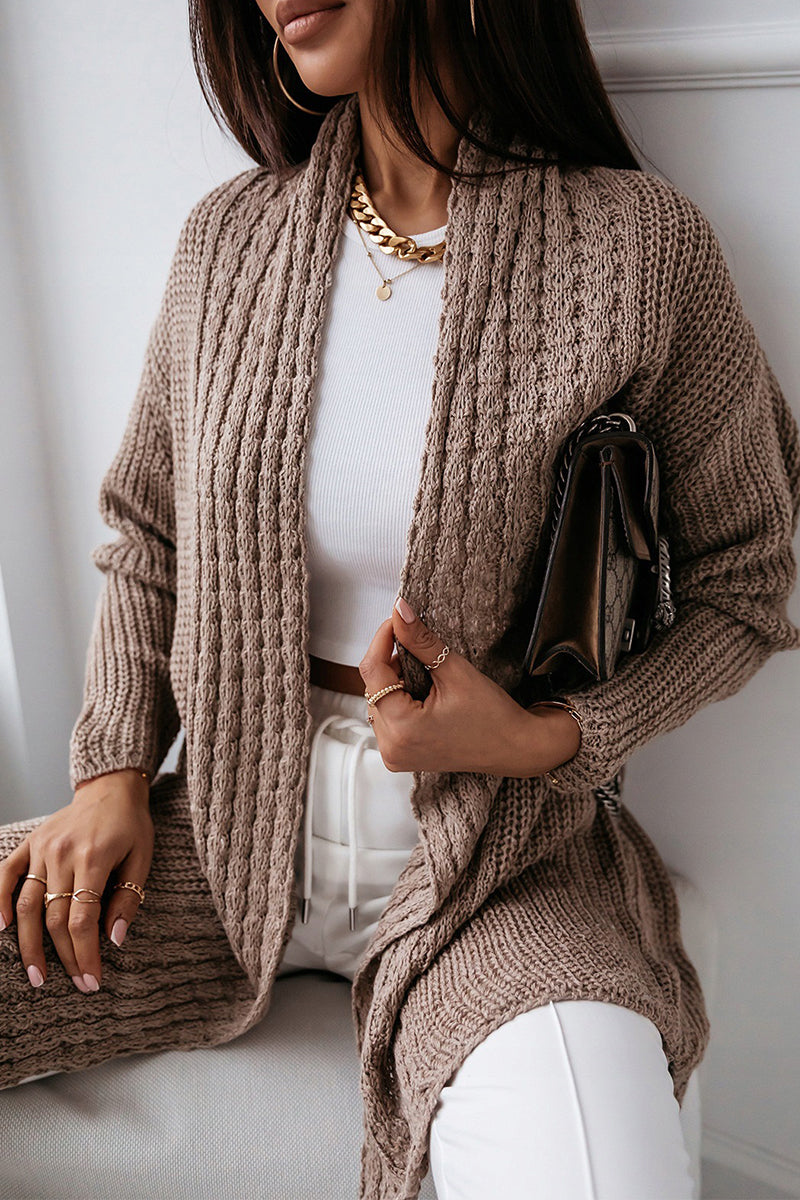 Stylish Solid Patchwork Cardigan for Effortless Fashion