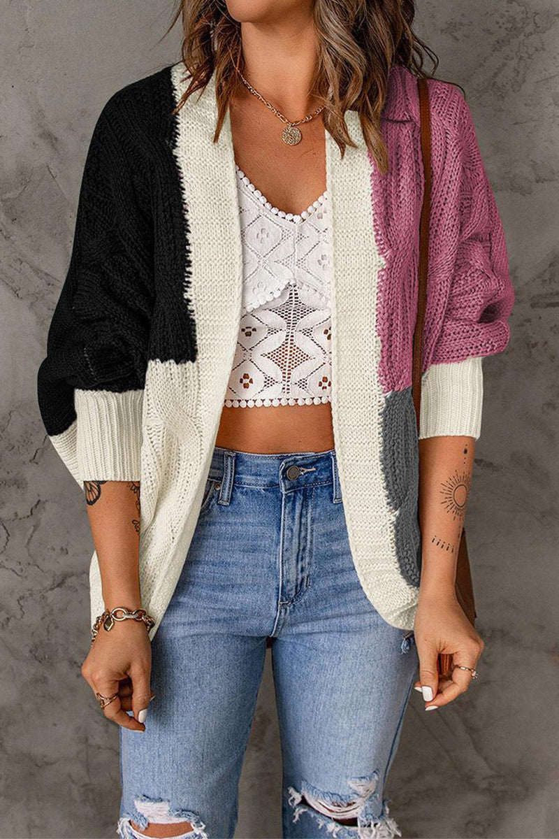 Florcoo Color Block Cardigan for Effortless Style and Comfort