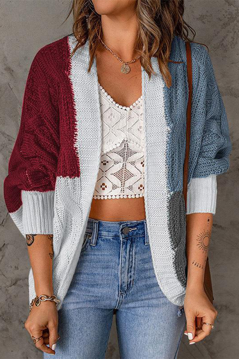 Florcoo Color Block Cardigan for Effortless Style and Comfort