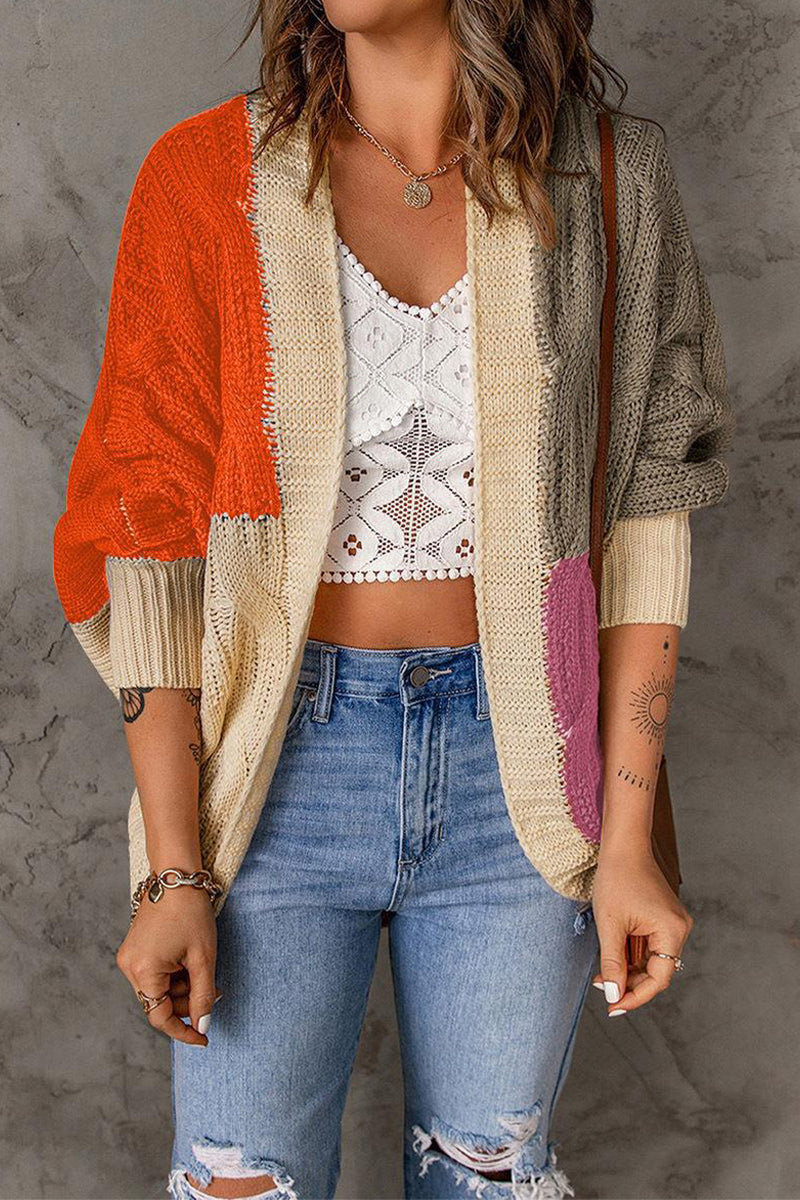 Florcoo Color Block Cardigan for Effortless Style and Comfort