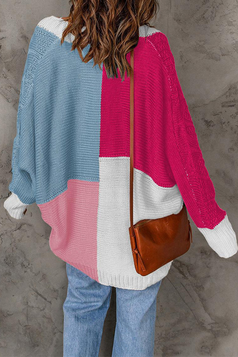 Florcoo Color Block Cardigan for Effortless Style and Comfort