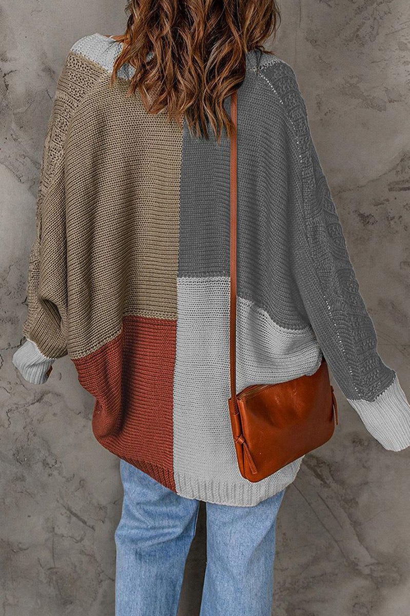 Florcoo Color Block Cardigan for Effortless Style and Comfort