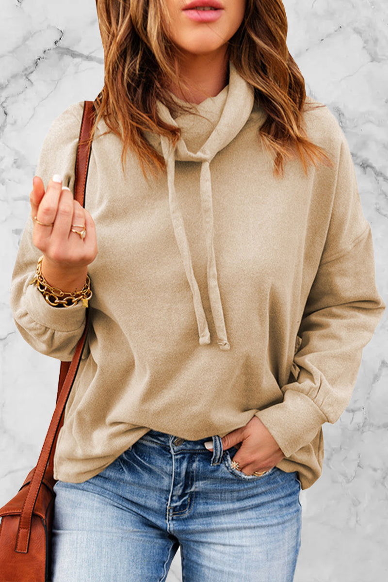 Solid Make Old Scarf Collar Hoodies(5 Colors) - Fashionpara