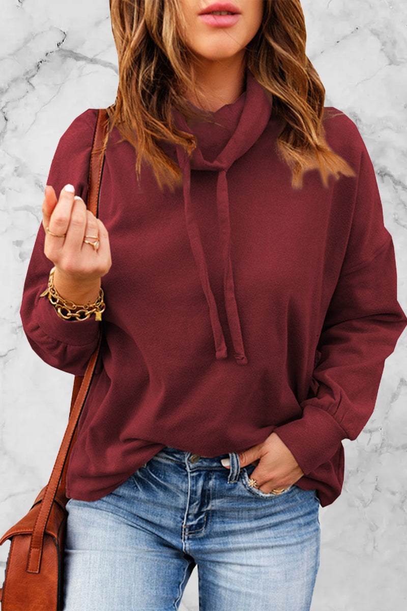 Solid Make Old Scarf Collar Hoodies(5 Colors) - Fashionpara