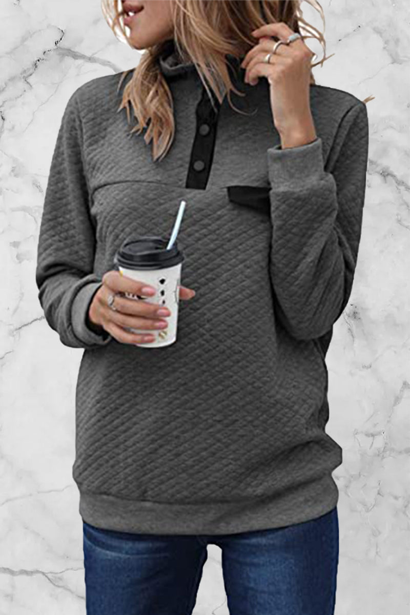 Casual Solid Patchwork Turtleneck Hoodies(7 Colors) - Fashionpara