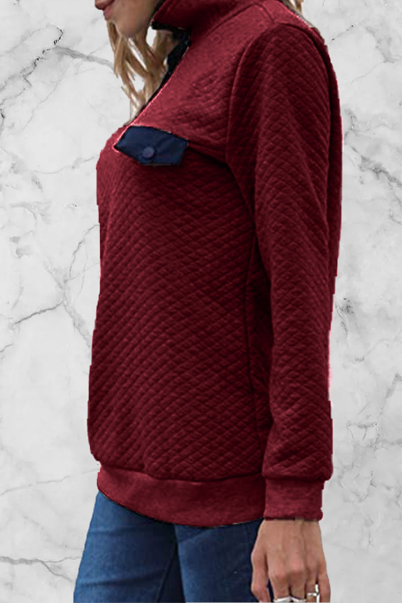 Casual Solid Patchwork Turtleneck Hoodies(7 Colors) - Fashionpara