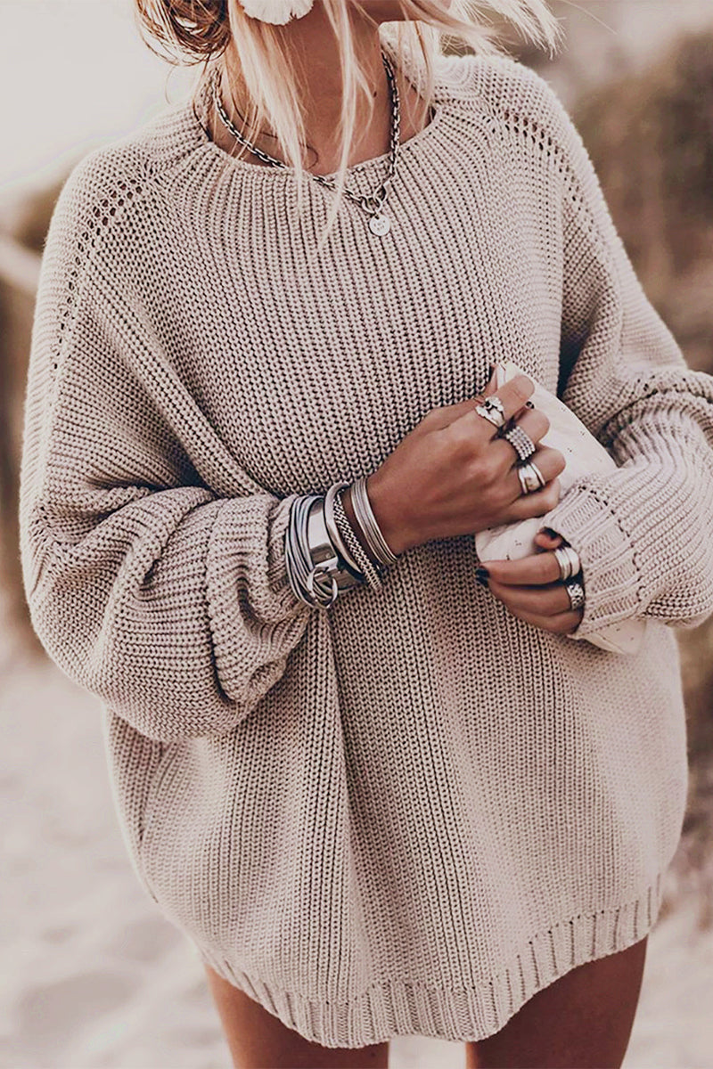 Casual Street Solid Solid Color O Neck Tops(6 Colors) - Fashionpara