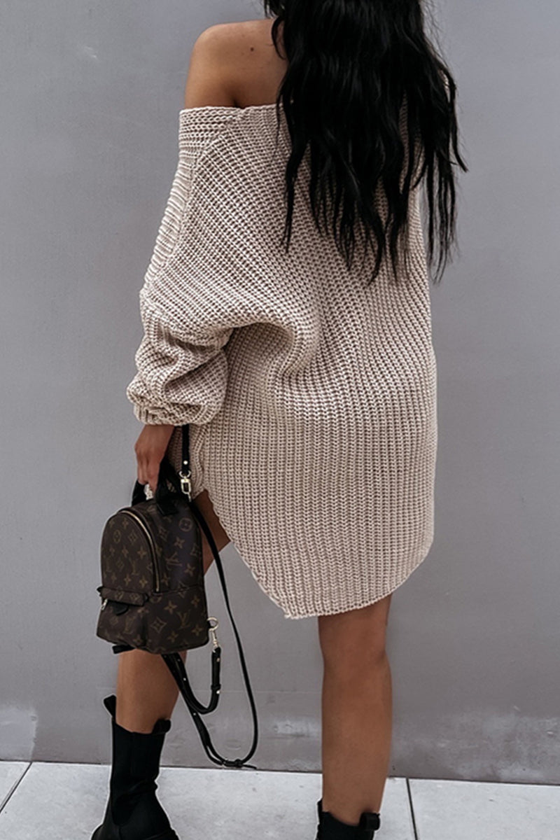 Casual Elegant Solid Color V Neck Sweaters - Fashionpara