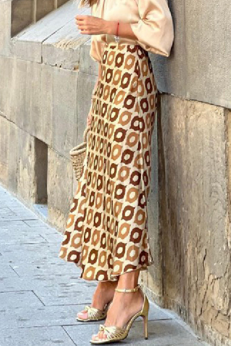 Sweet Polka Dot Printing Boot Cut Full Print Bottoms - Fashionpara