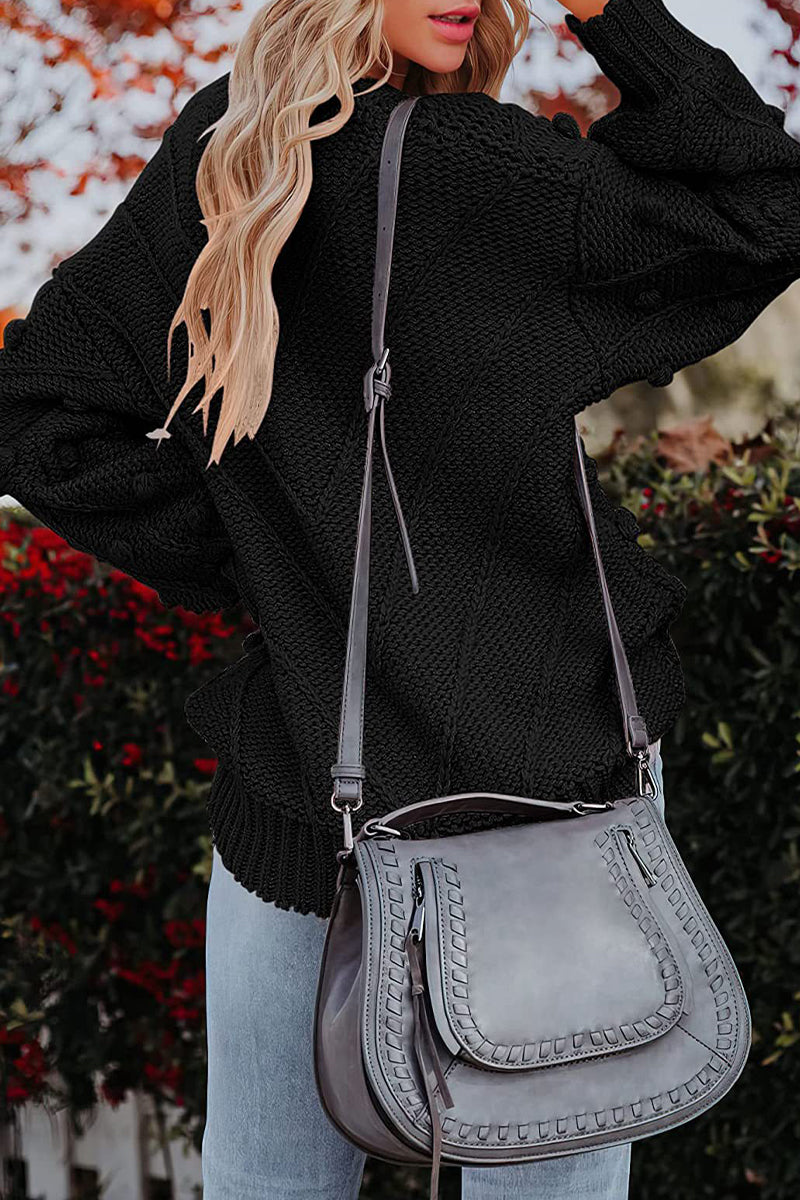 Casual Sweet Solid Color O Neck Sweaters(7 Colors) - Fashionpara